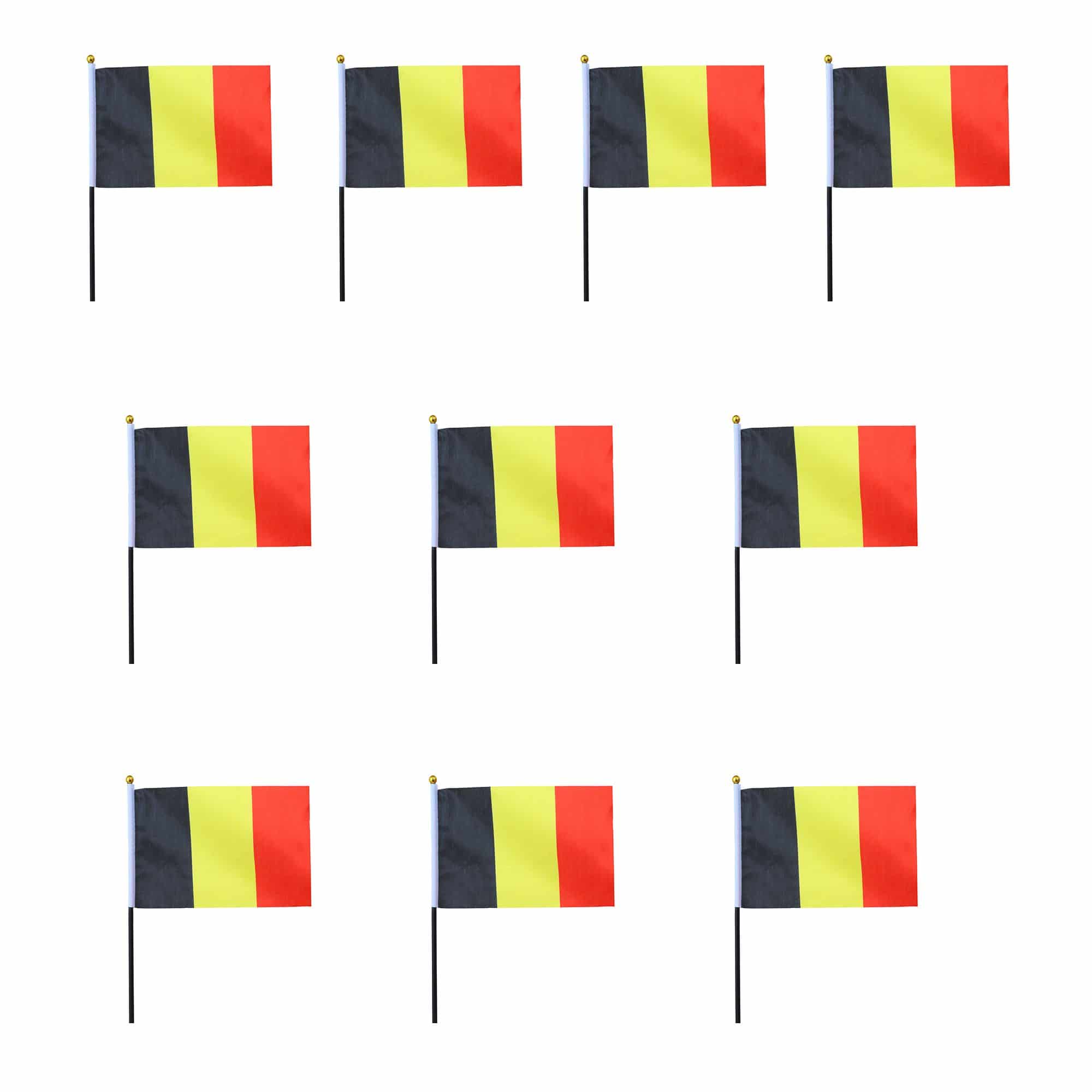 10er Set Tischfahnen Handflaggen Mini Fähnchen Fussball Fan Anfeuern