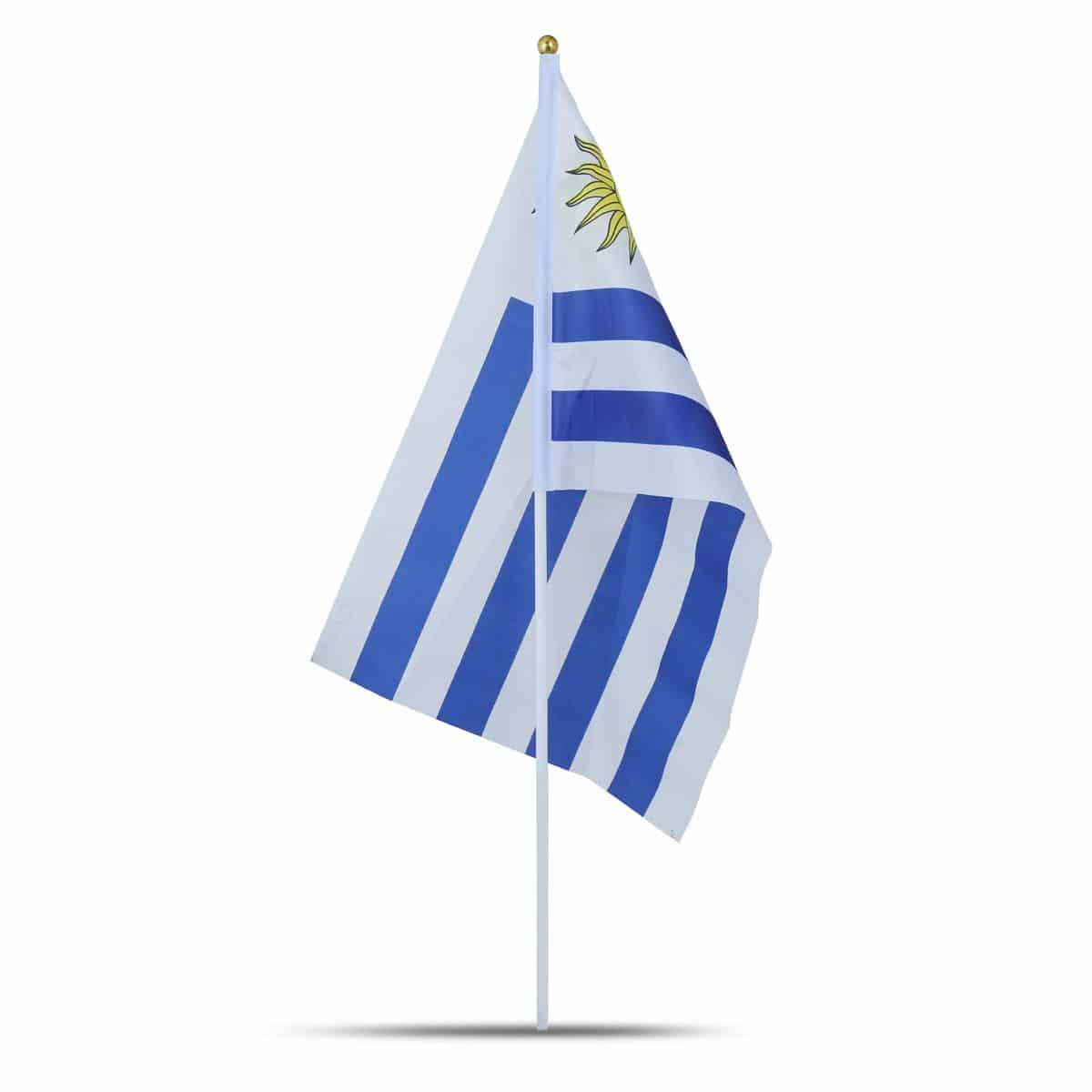 10er Set Fahne Flagge Winkfahne "Uruguay" Handfahne EM WM
