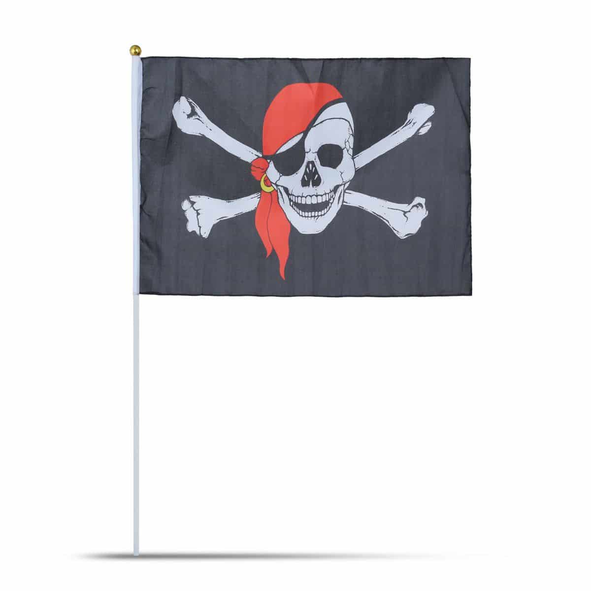 10er Set Fahne Flagge Winkfahne "Pirat" Pirate Handfahne EM WM