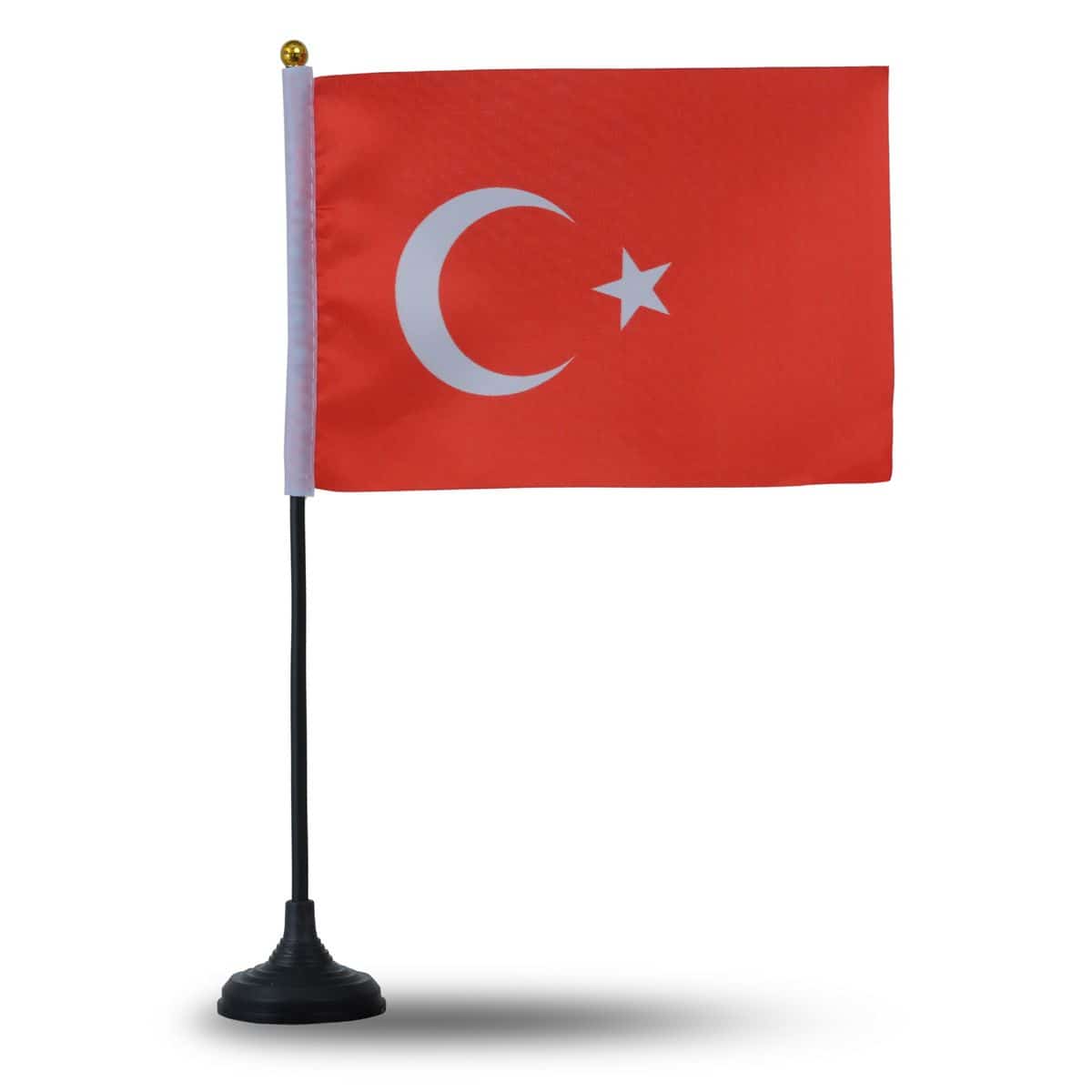 Mini Handfahnen mit Tischständer Fuß 10 Stück Set "Türkei" Turkey Türkiye" EM WM Flaggen Fanartikel