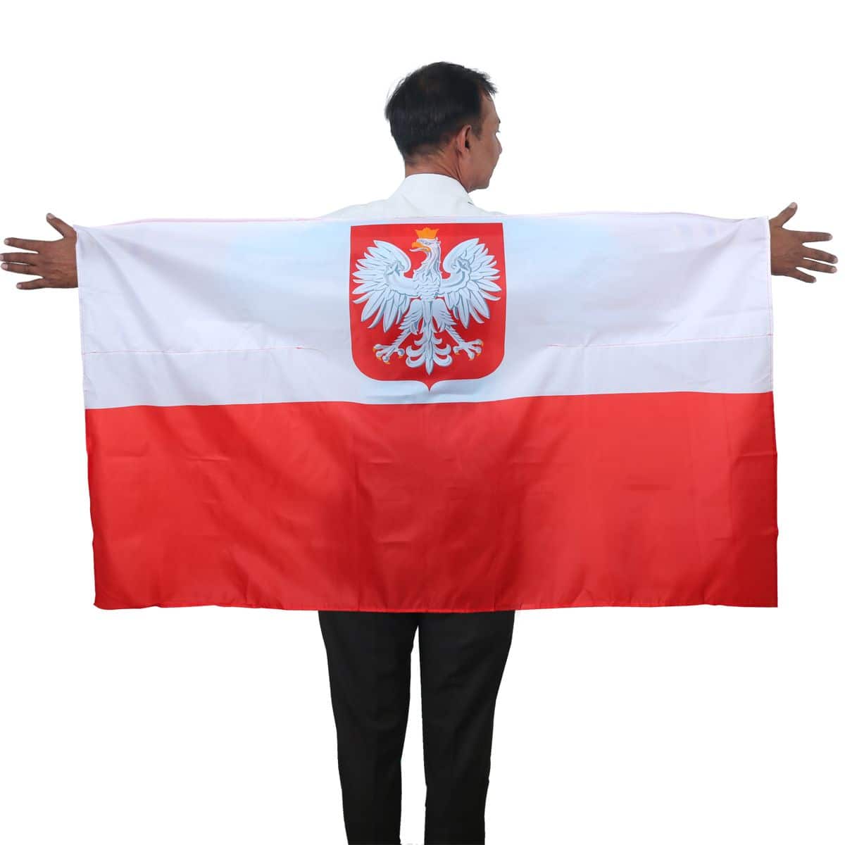 Fan Poncho "Polen" Poland Polska Umhang Flagge Fußball WM Länder Cape