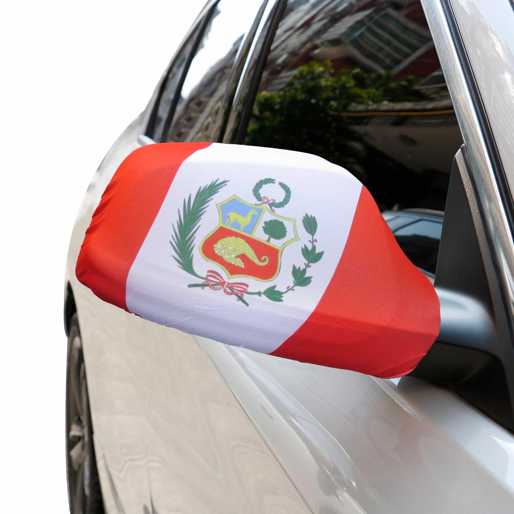 Auto Außenspiegel Fahne Set "Peru" Bikini Flagge EM WM
