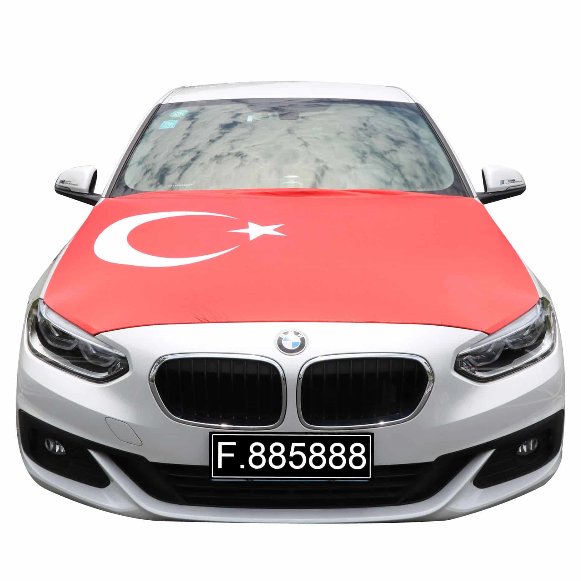 EM Fußball "Türkei" Turkey Motorhauben Überzieher Auto Flagge Fahne