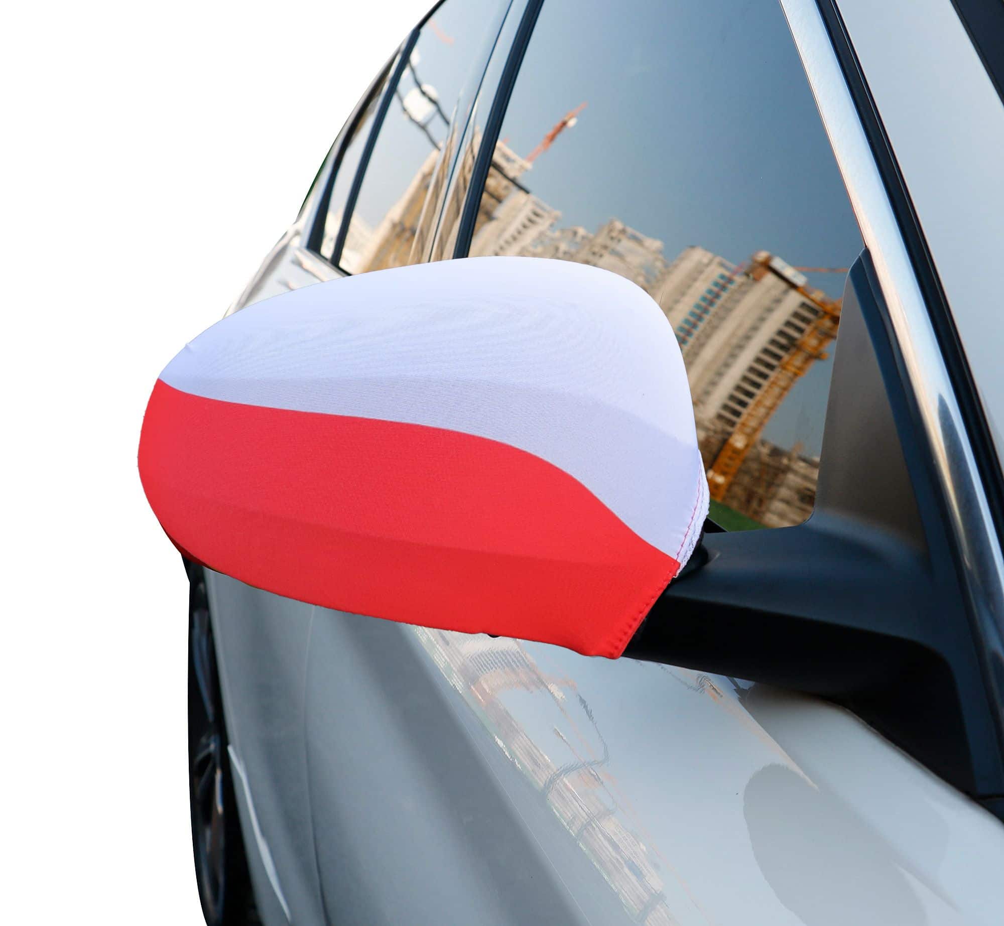 Auto Außenspiegel Fahne Set "Polen" Poland Polska Bikini Flagge EM WM