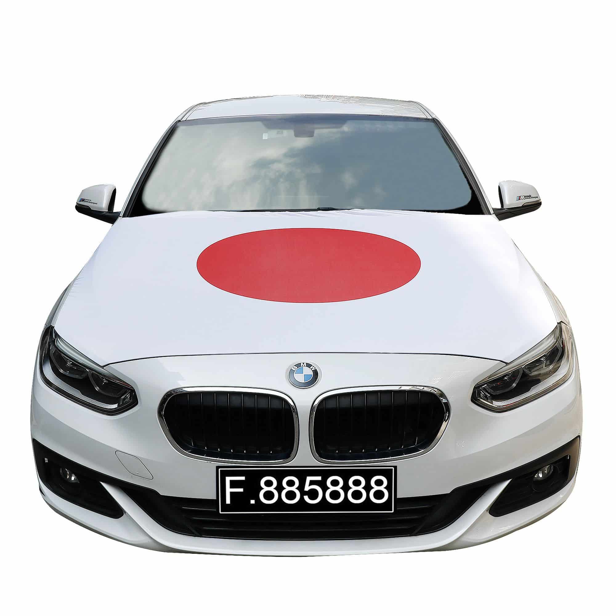 EM Fußball "Japan" Motorhauben Überzieher Auto Flagge Fahne