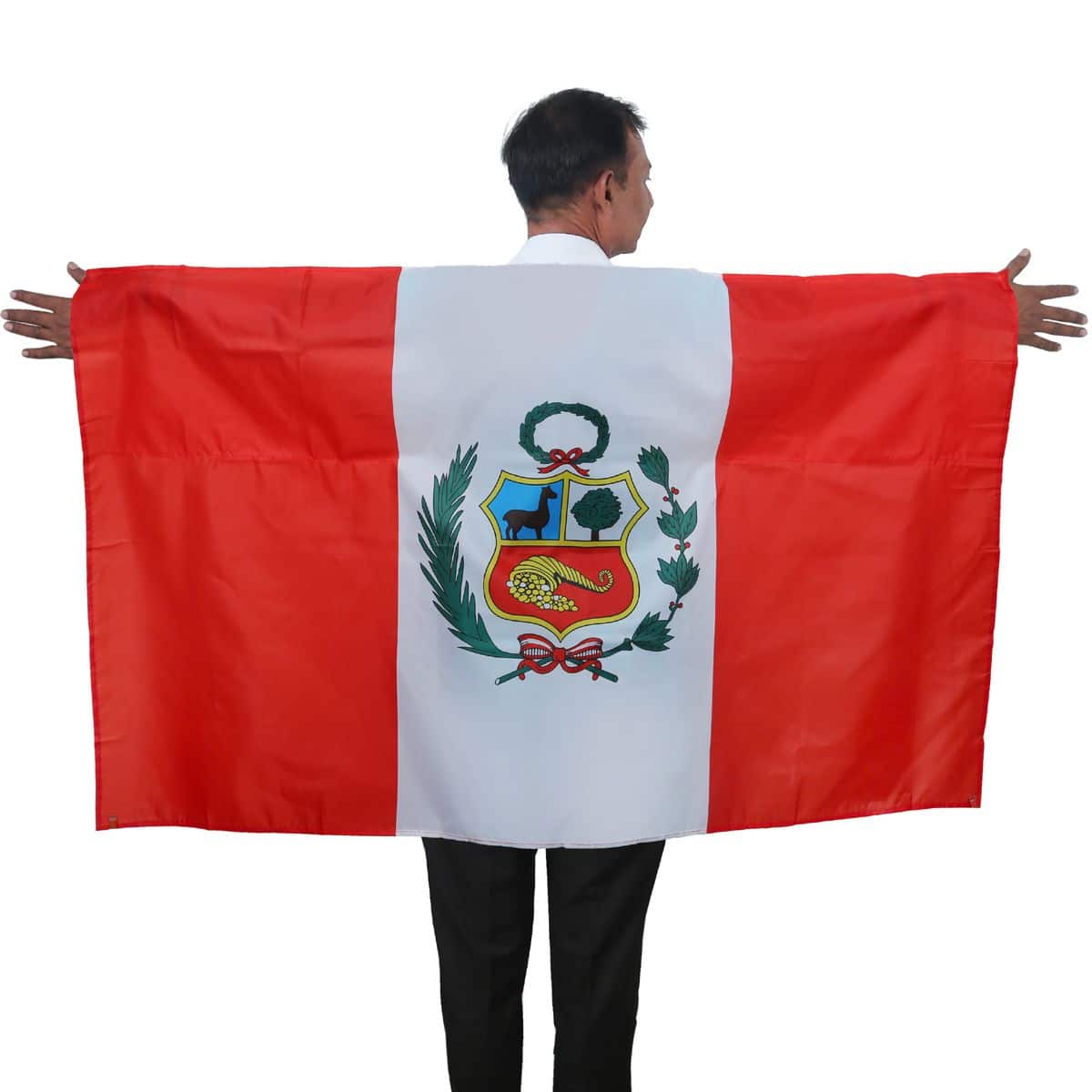 Fan Poncho "Peru" Umhang Flagge Fußball WM Länder Cape