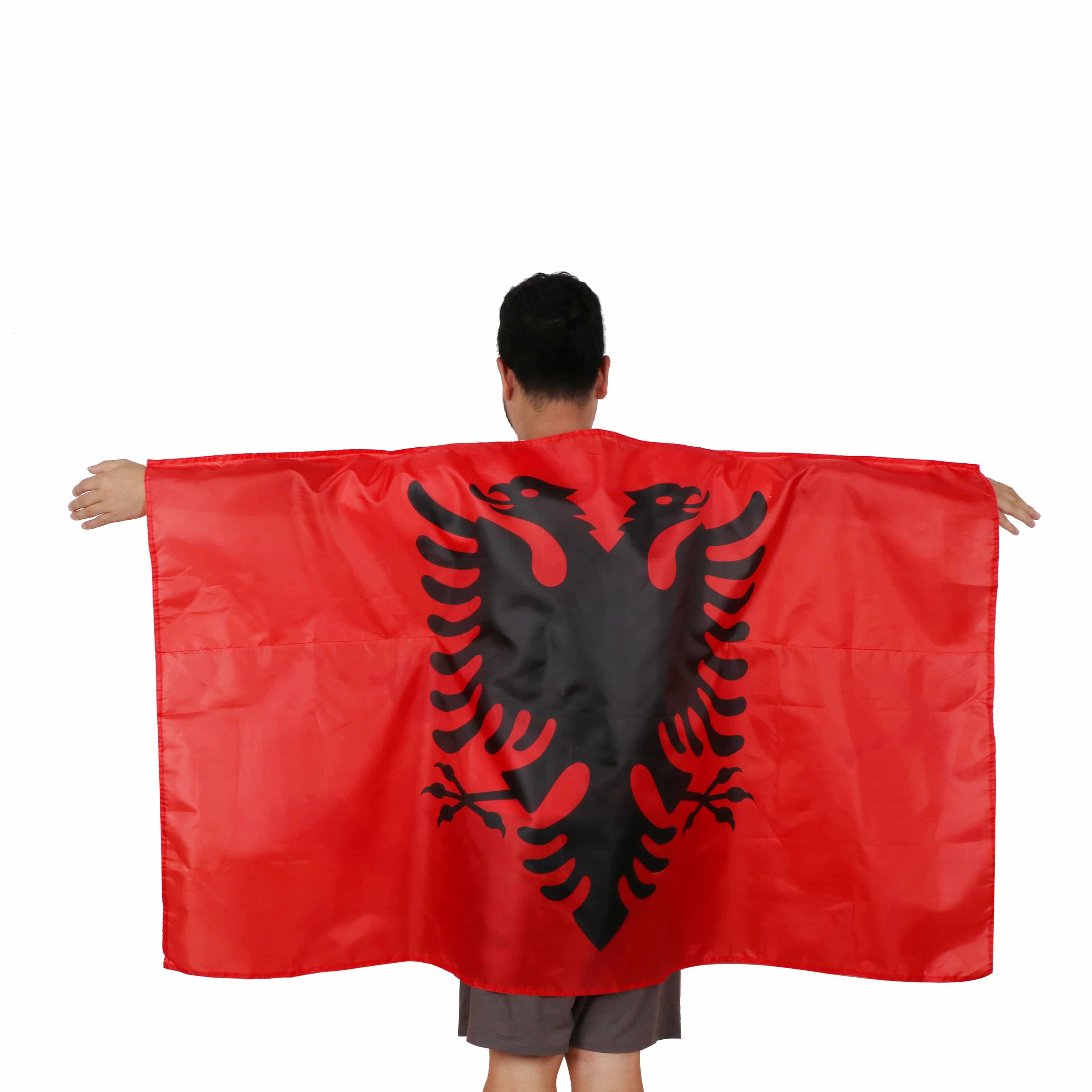 Fan Poncho "Albanien" Albania Umhang Flagge Fußball WM Länder