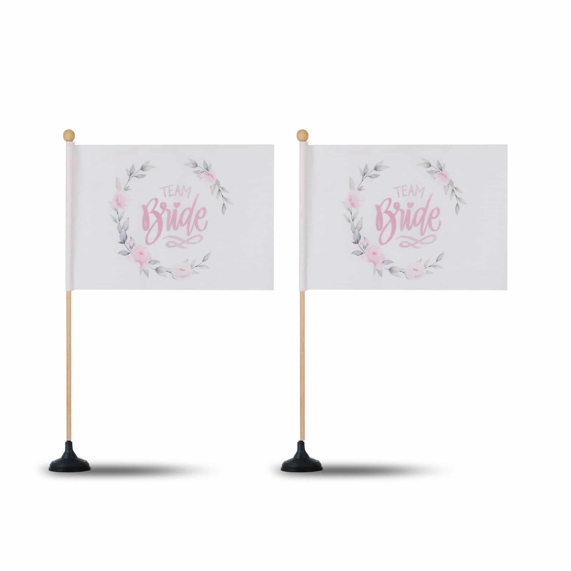 2 er Set Tischfähnchen "Team Bride" JGA Jungesellinenabschied
