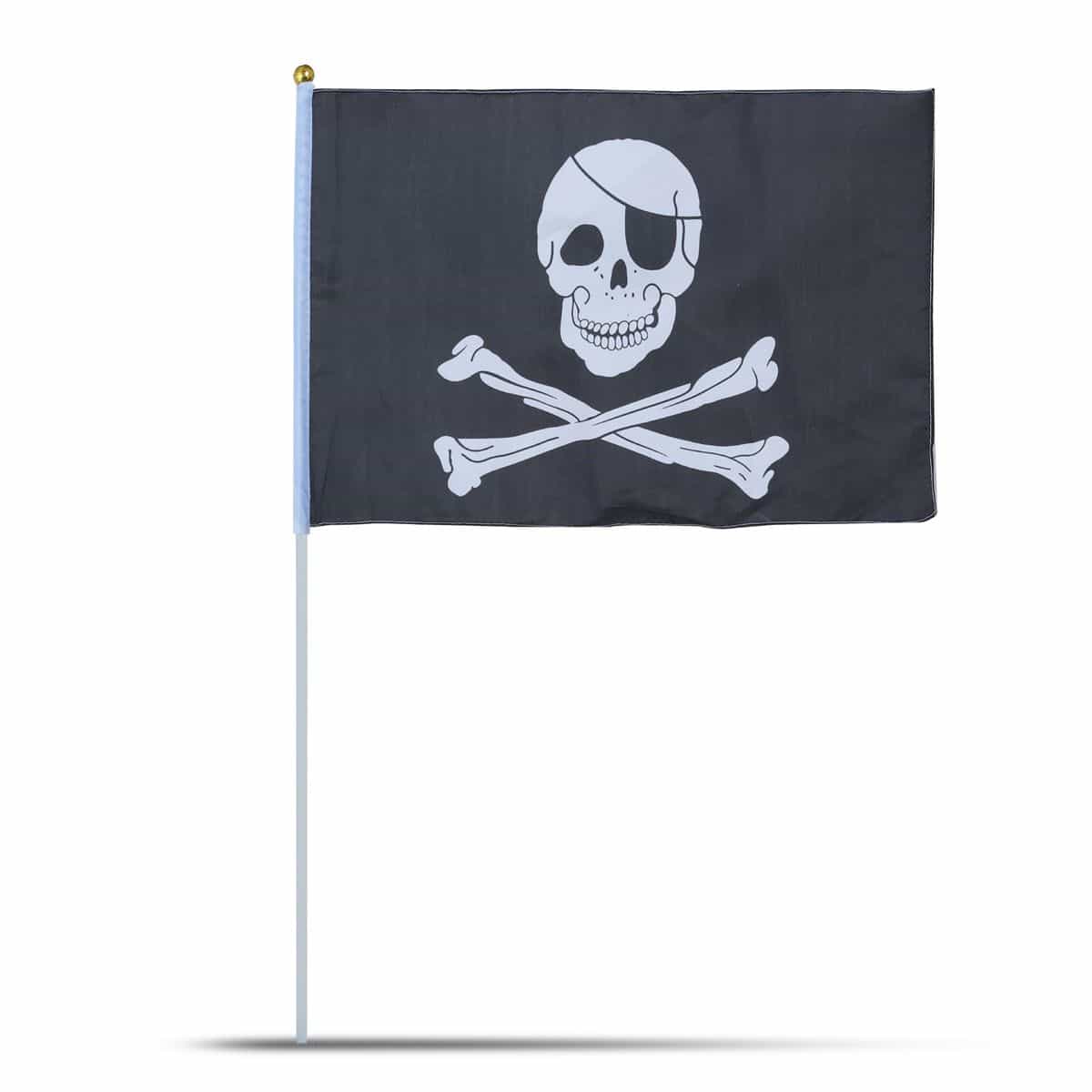 10er Set Fahne Flagge Winkfahne "Totenkopf" Skull Handfahne EM WM