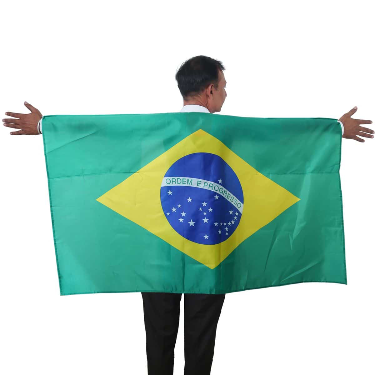 Fan Poncho "Brasilien" Brazil Brasil Umhang Flagge Fußball WM Länder Cape