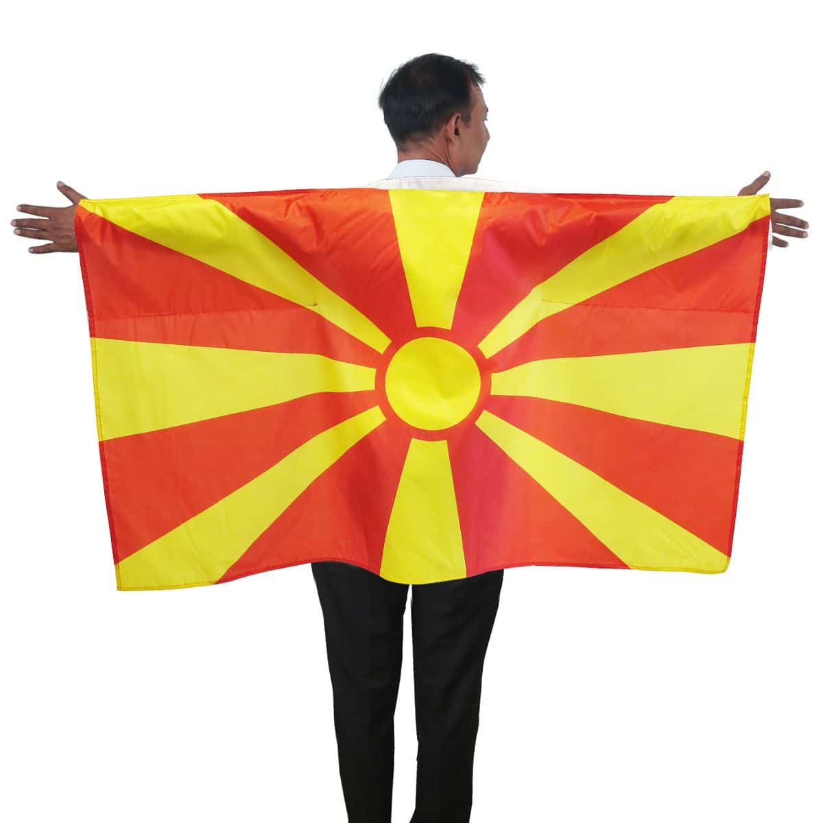 Fan Poncho "Nordmazedonien" North Macedonia Umhang Flagge Fußball WM Länder Cape