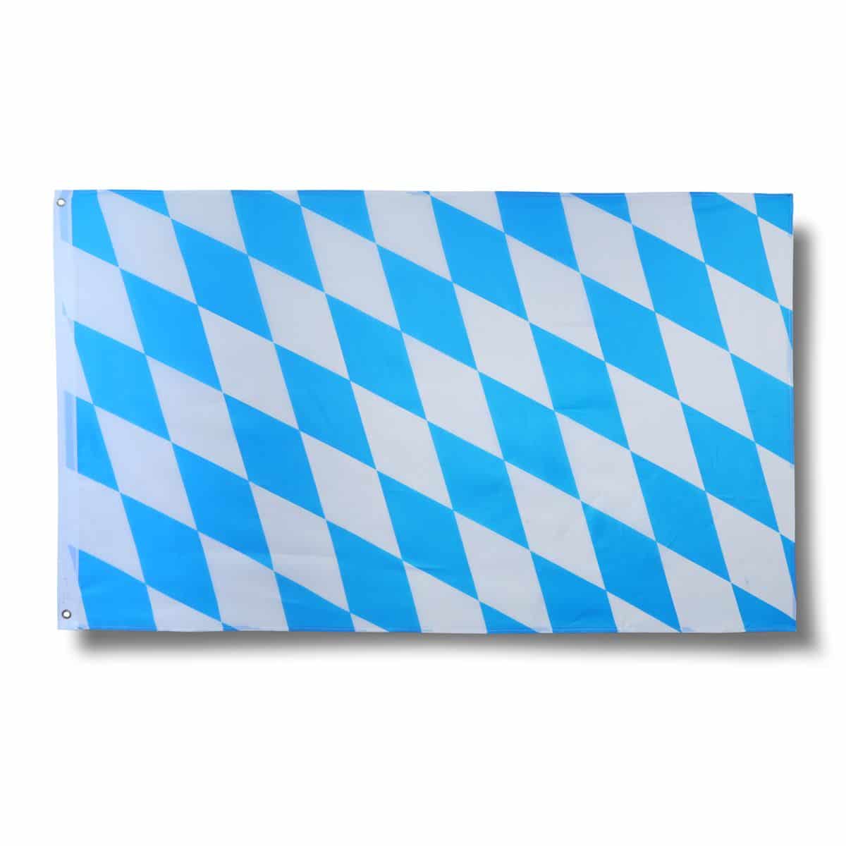 Bayern blau weiss Karo Bavaria Fahne Flagge 90 x 150 cm Fanartikel Hissfahne Ösen WM EM