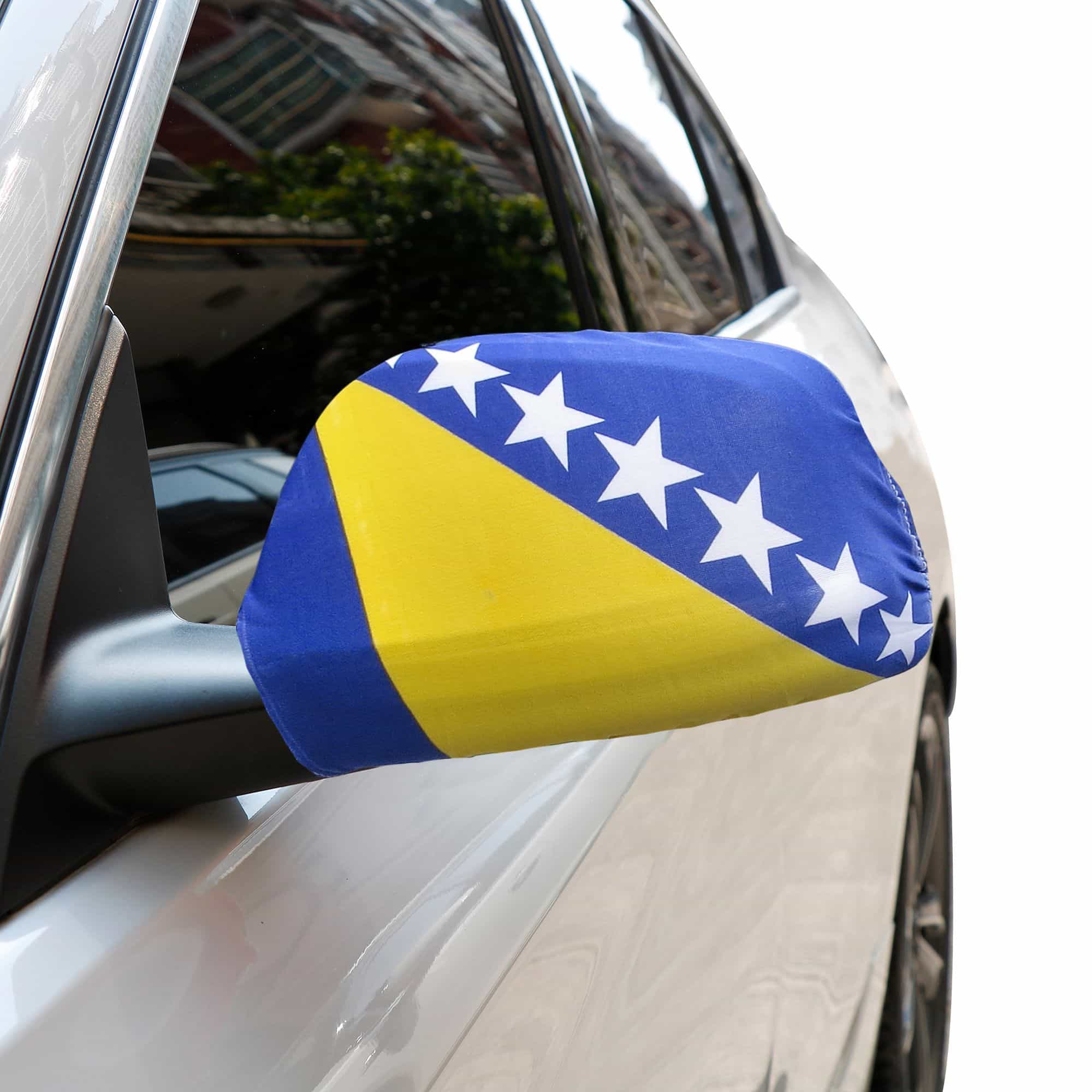 Auto Außenspiegel Fahne Set "Bosnien" Bosna Bikini Flagge EM WM
