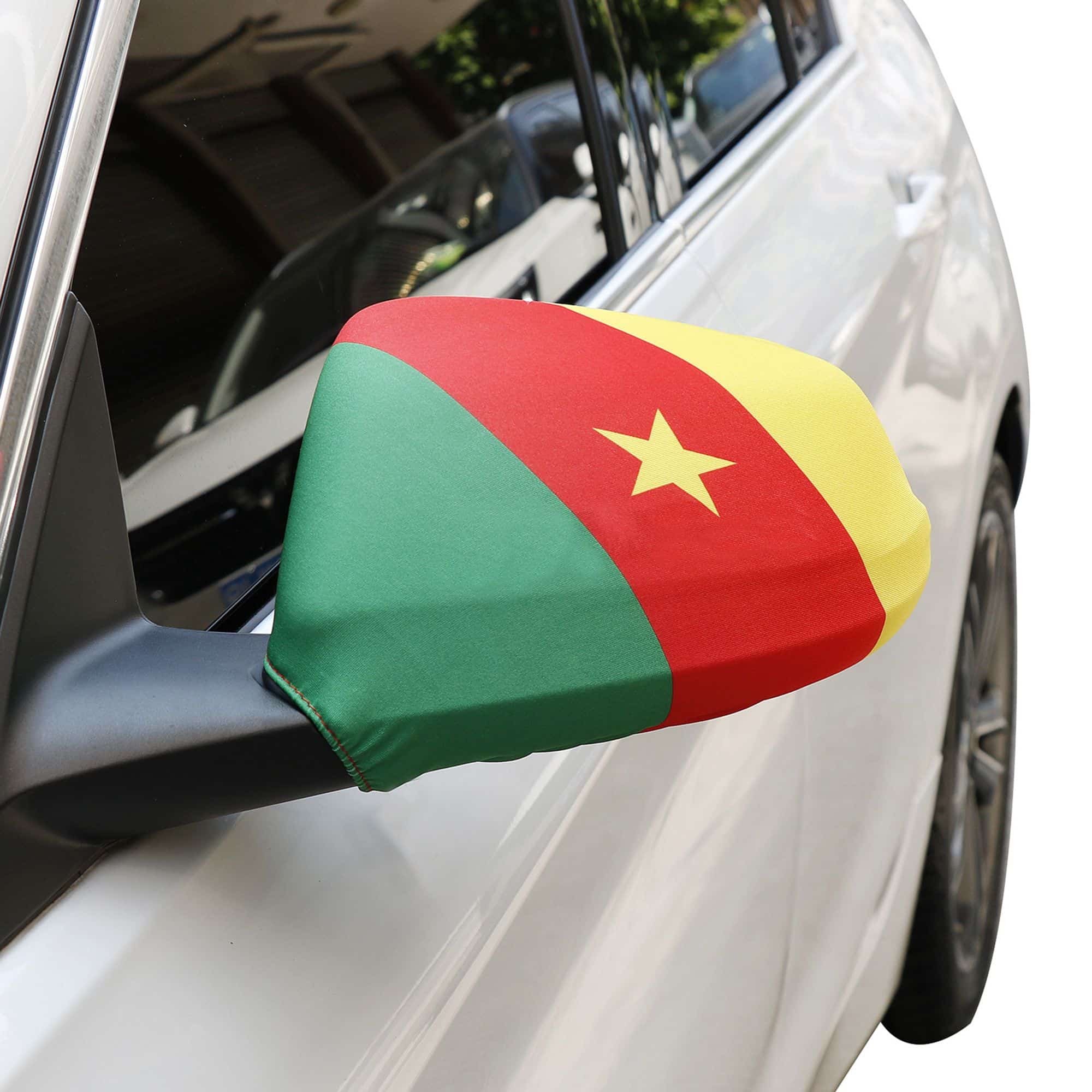 Auto Außenspiegel Fahne Set "Kamerun" Cameroon Bikini Flagge EM WM