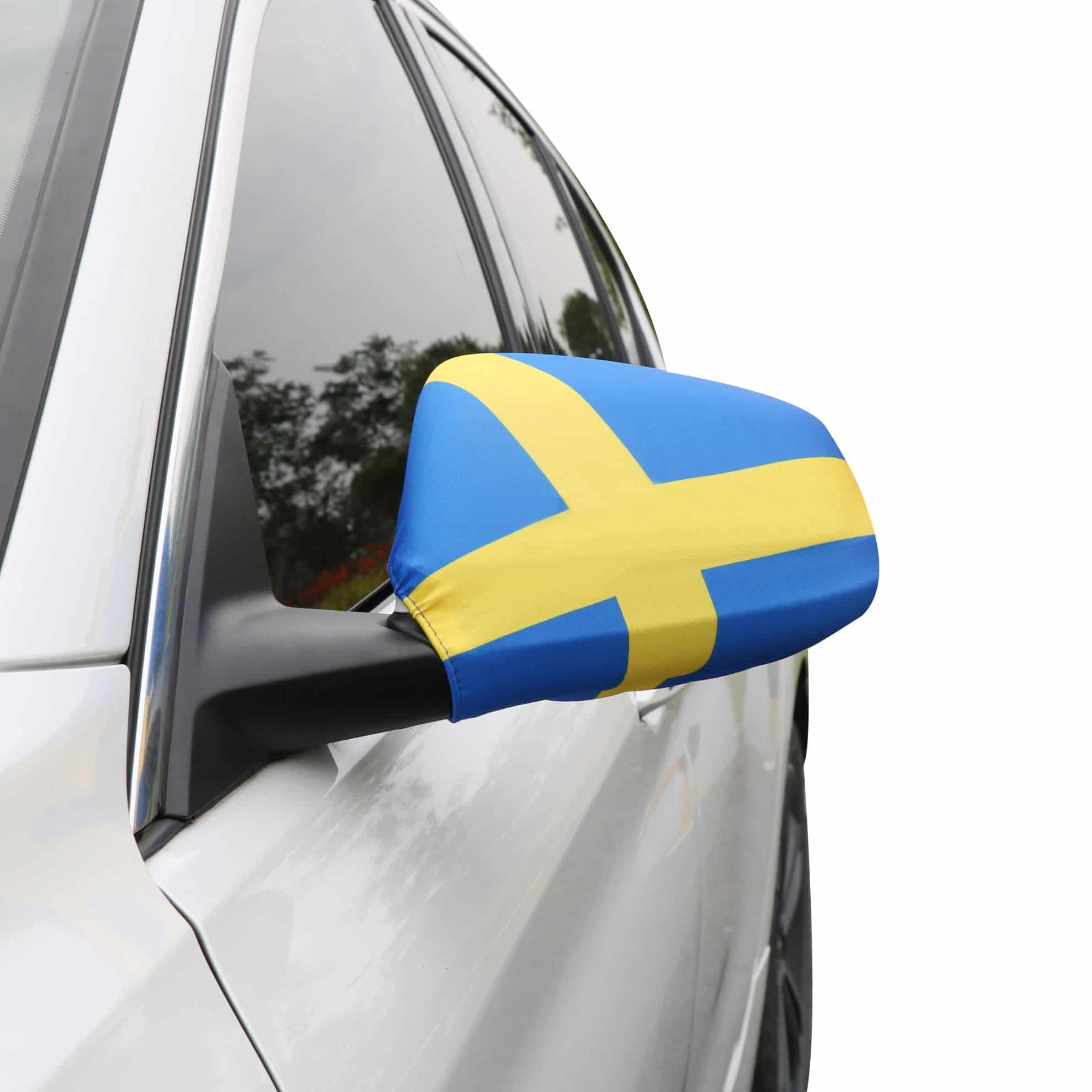Auto Außenspiegel Fahne Set "Schweden" Sweden Bikini Flagge EM WM