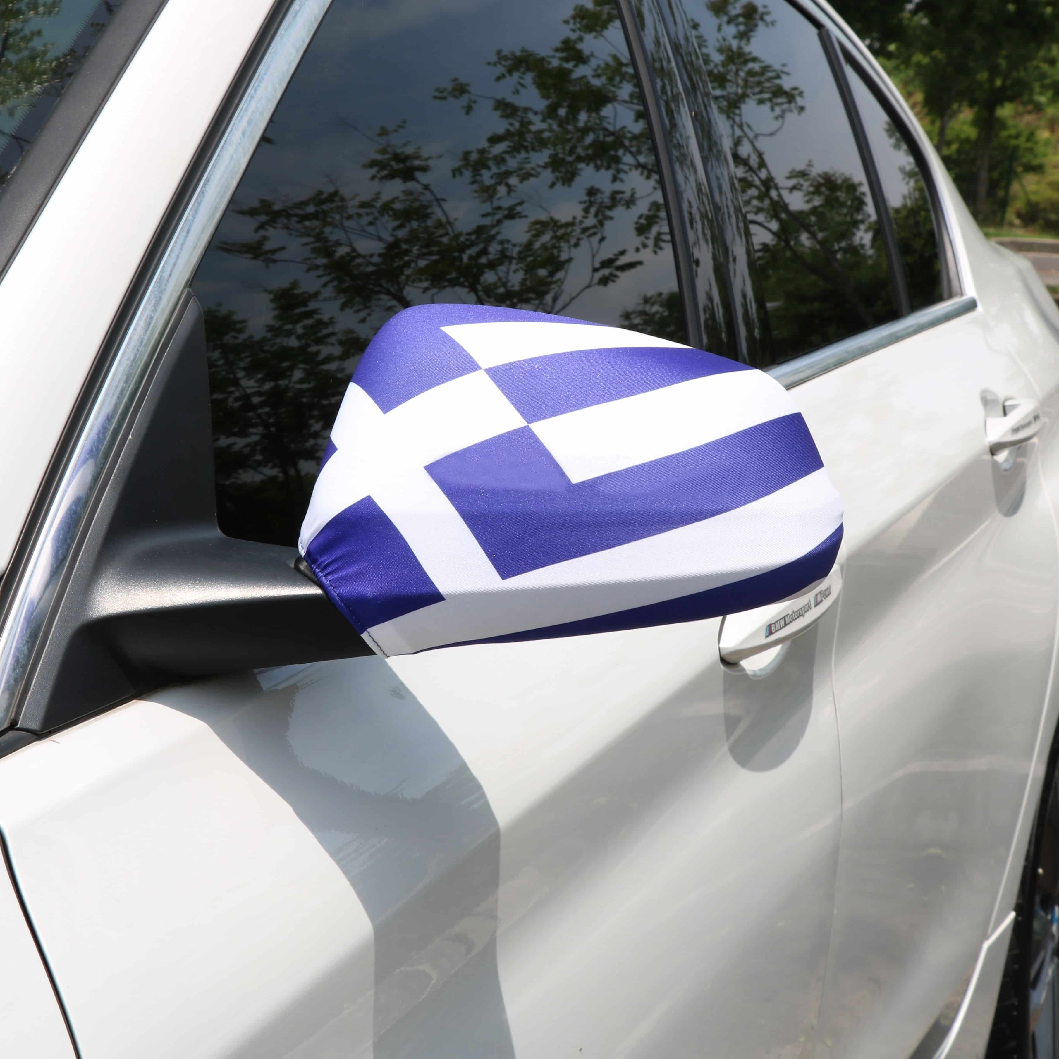Auto Außenspiegel Fahne Set "Griechenland" Greece Bikini Flagge EM WM