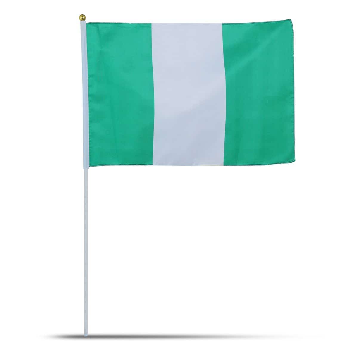10er Set Fahne Flagge Winkfahne "Nigerien" Nigeria Handfahne EM WM