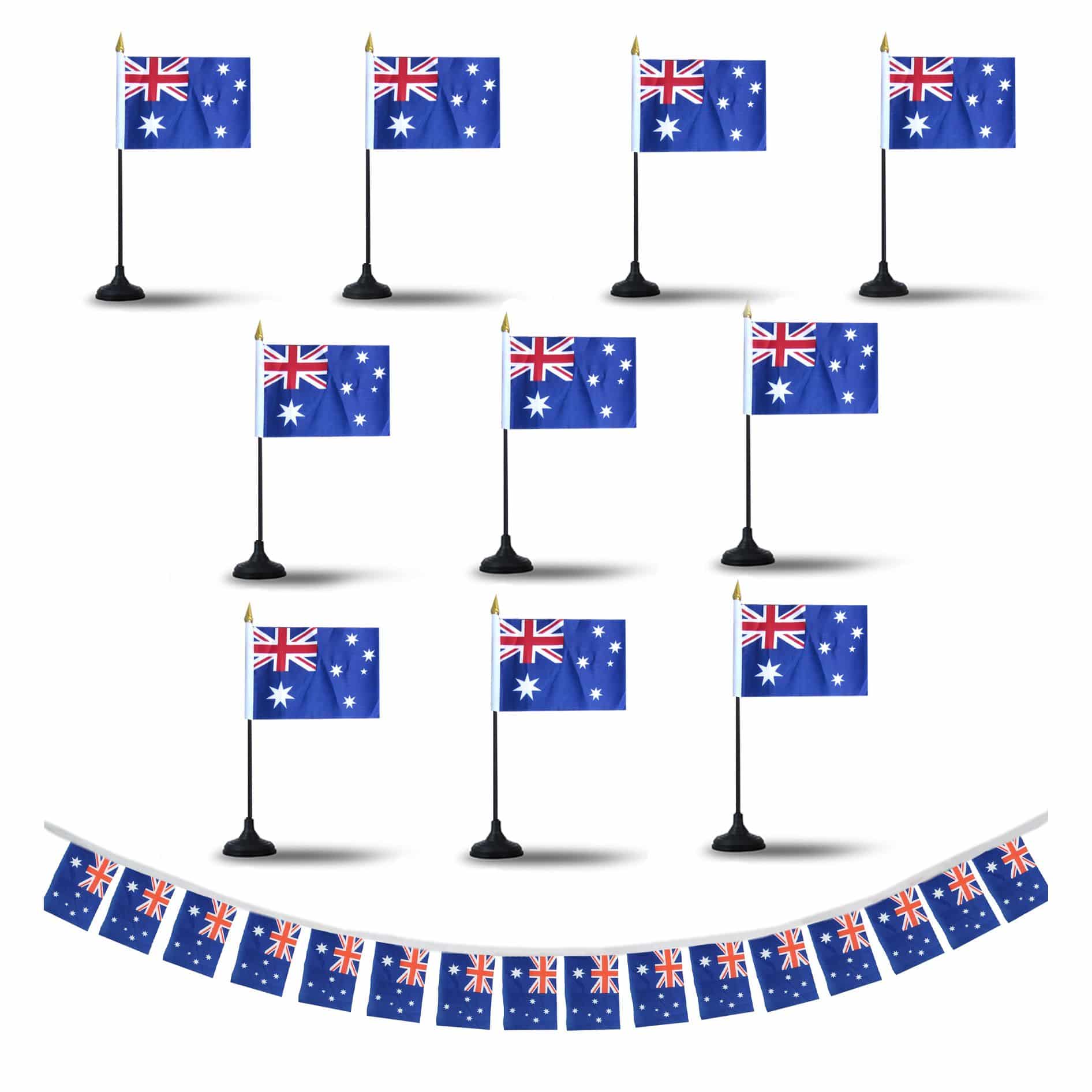 FANSET EM Fußball "Australien" Australia Girlande 10x Handflaggen