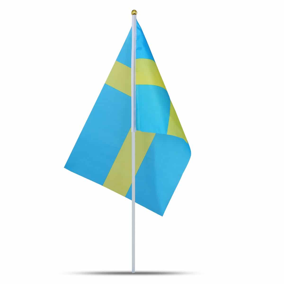 10er Set Fahne Flagge Winkfahne "Schweden" Sweden Handfahne EM WM