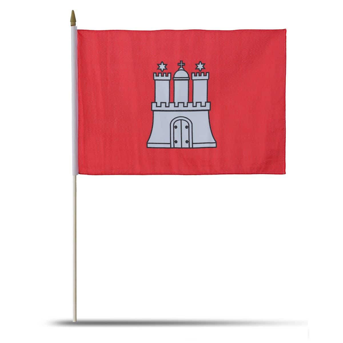 10er Set Fahne Flagge Winkfahne "Hamburg" Handfahne EM WM