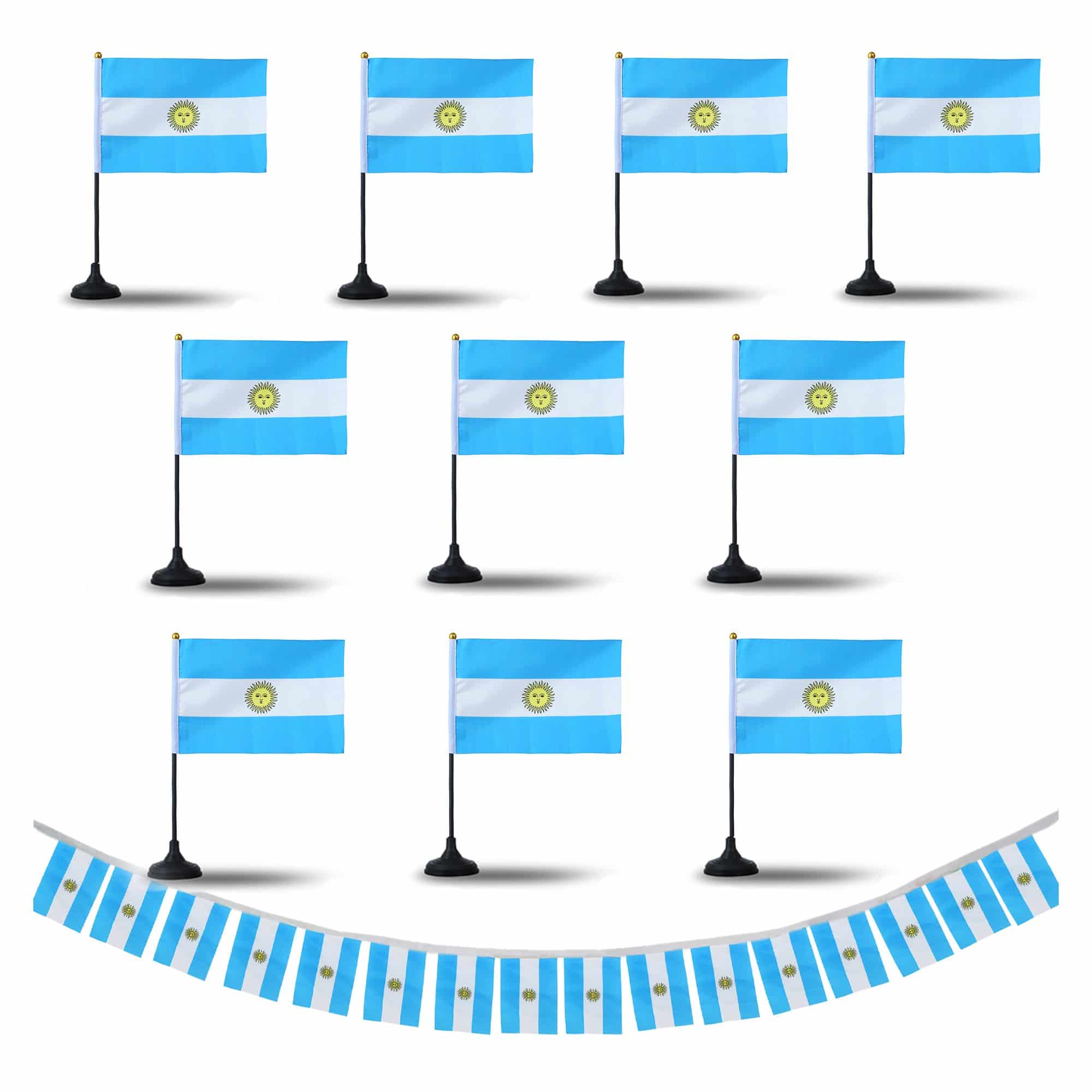 FANSET EM Fußball "Argentinien" Argentina Girlande 10x Handflaggen