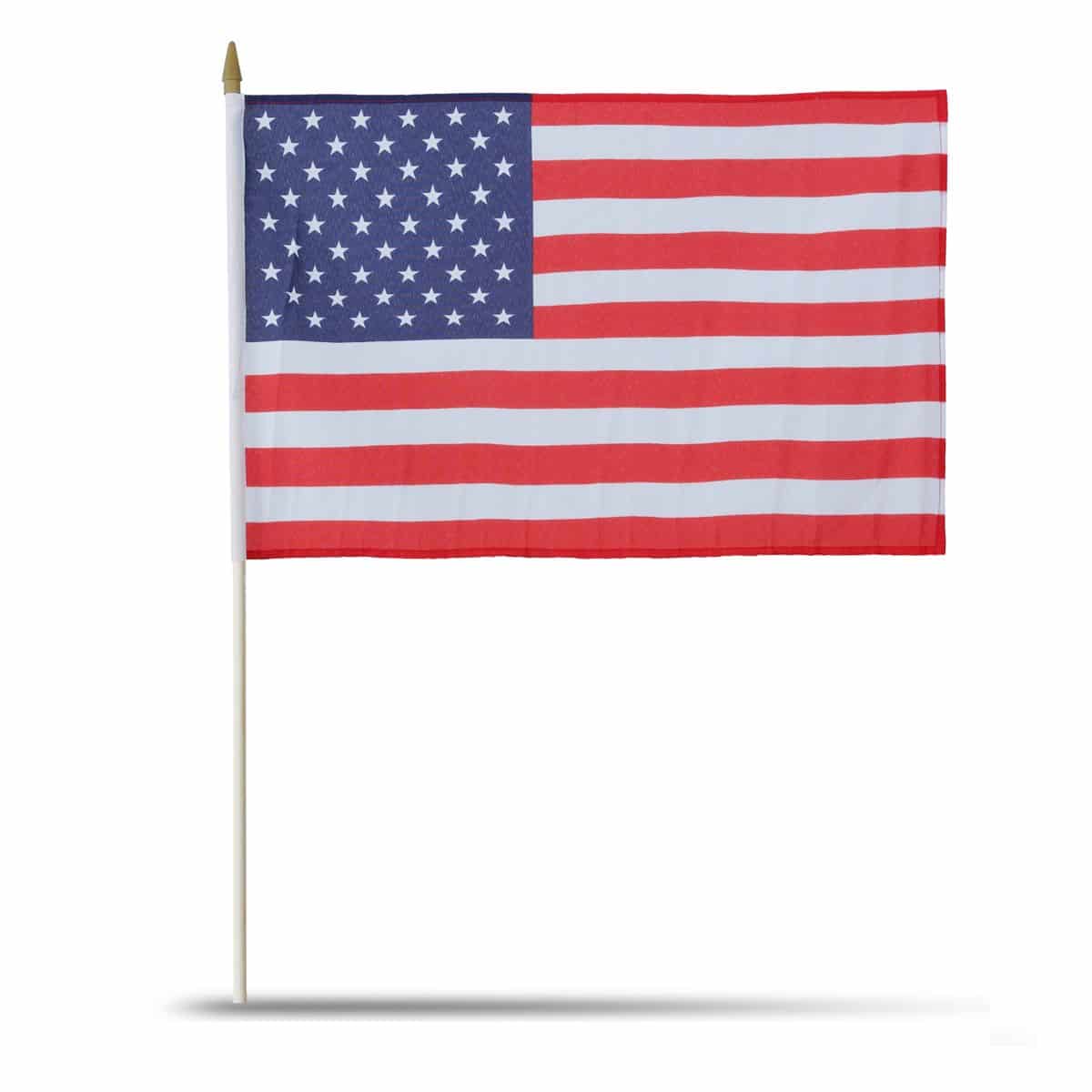 10er Set Fahne Flagge Winkfahne "USA" Amerika Handfahne EM WM