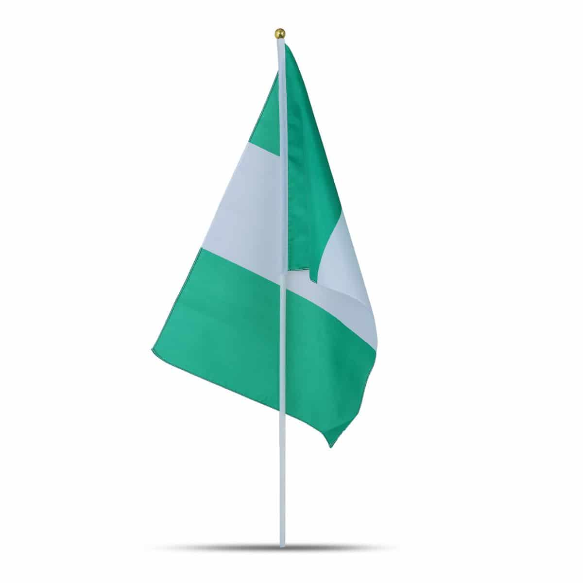 10er Set Fahne Flagge Winkfahne "Nigerien" Nigeria Handfahne EM WM