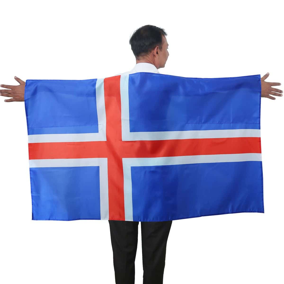 Fan Poncho "Island" Iceland Umhang Flagge Fußball WM Länder Cape