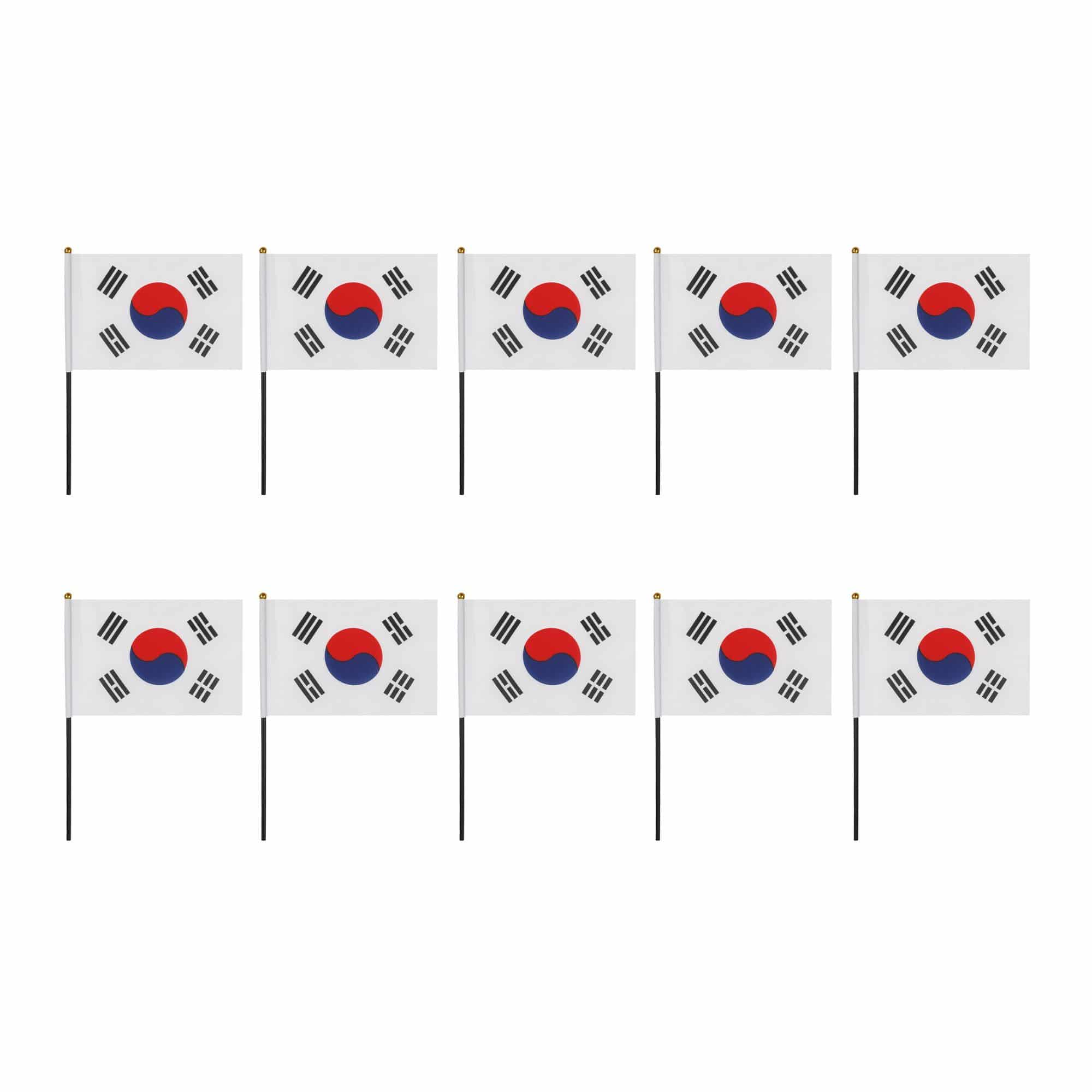 10er Set Tischfahnen Handflaggen Mini Fähnchen Fussball Fan Anfeuern