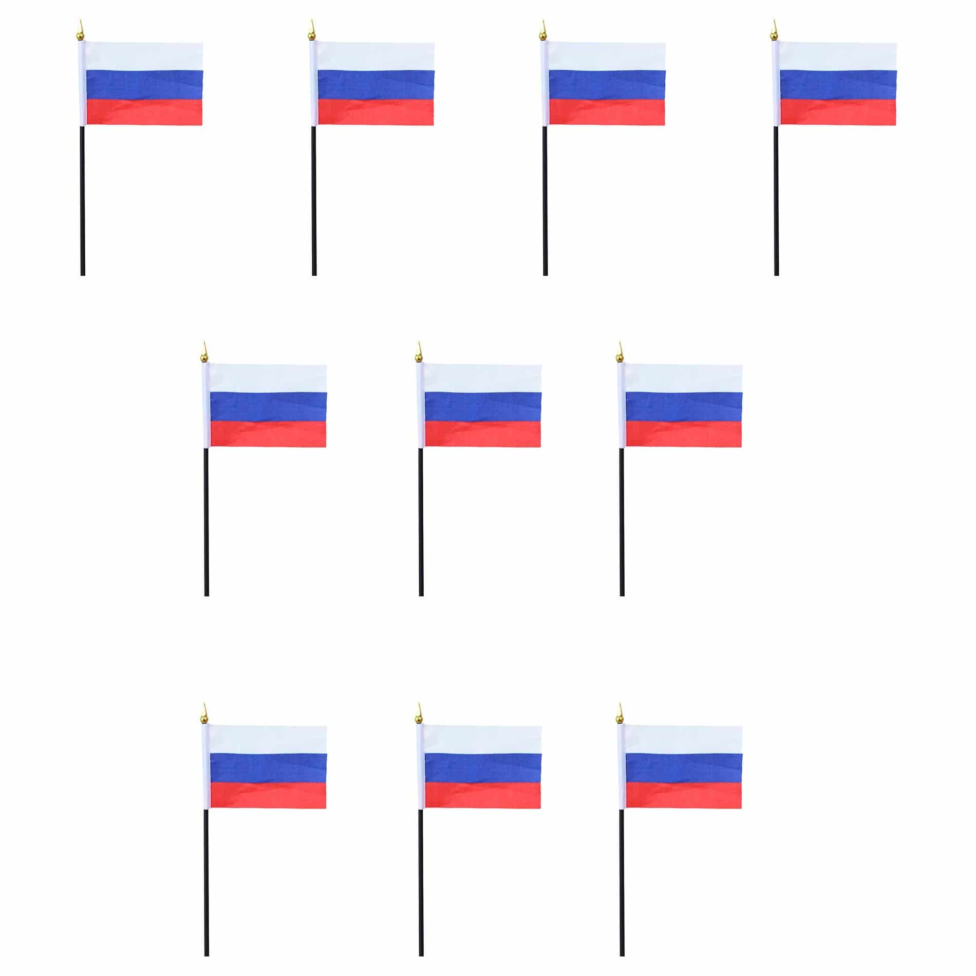 10er Set Tischfahnen Handflaggen Mini Fähnchen Fussball Fan Anfeuern